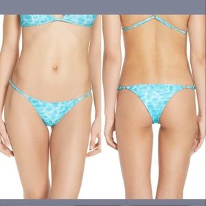 NWT $78 Issa de' Mar Bondi Brazilian bikini Bottom Blue [‎ SZ Large ]